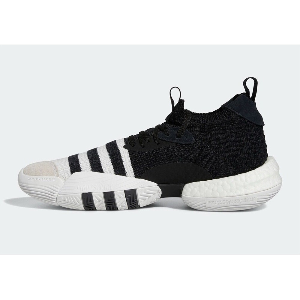 Adidas Trae Young 2 Super Villain White Black Sneakers Boys 6.5 Women 8 H06473 - Picture 1 of 16